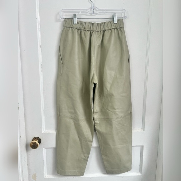 Dusan Leather Lambskin Trousers - Celadon Size XS $2099 LIKE NEW - Picture 4 of 4